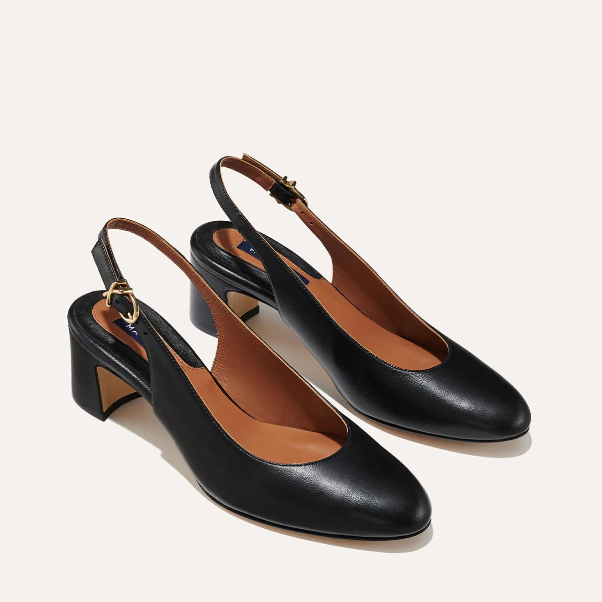 The Cluny Slingback - Black Nappa - Image 3