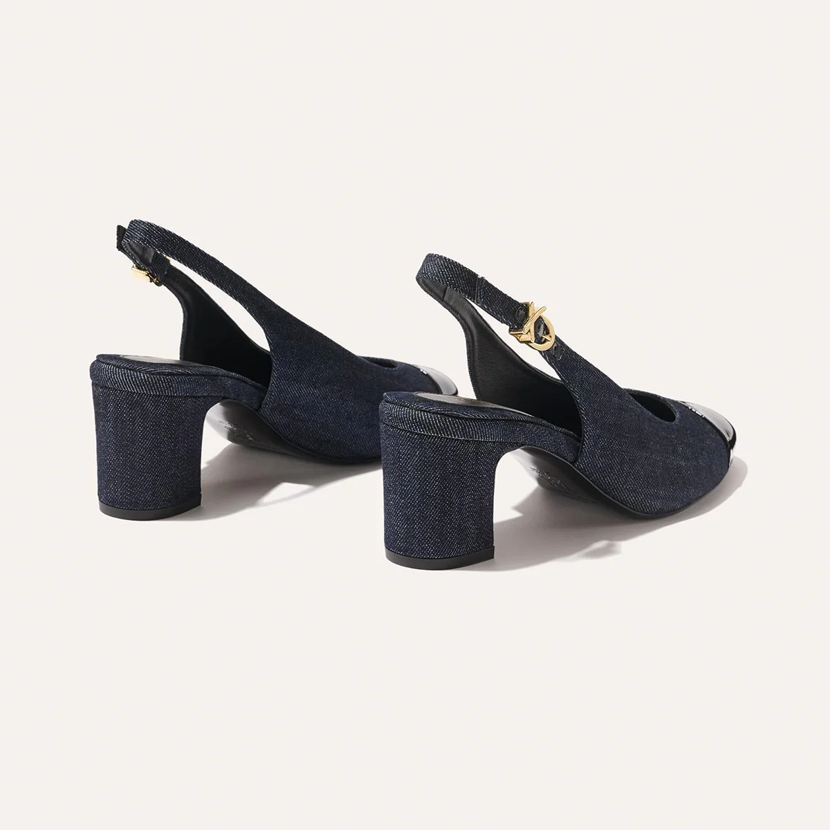 The Cluny Slingback - Indigo Denim and Patent - Image 4