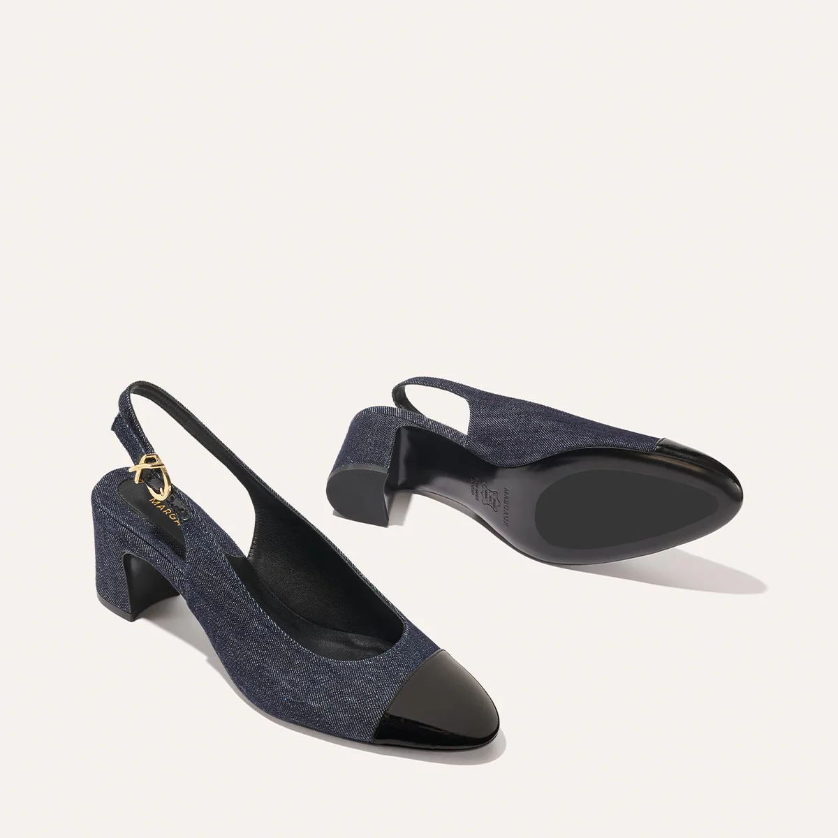 The Cluny Slingback - Indigo Denim and Patent - Image 5