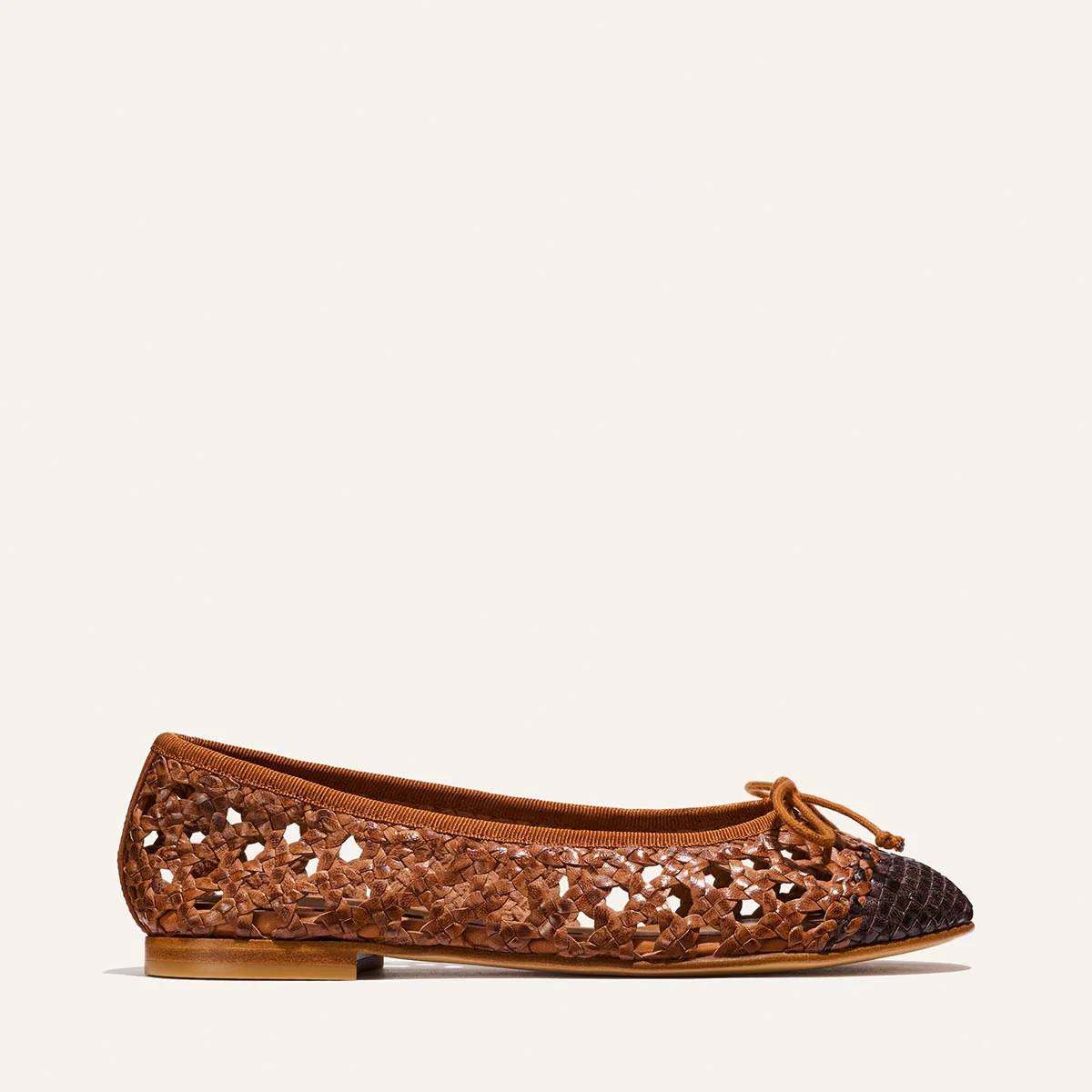 The Demi - Saddle and Espresso Woven Leather - Image 4