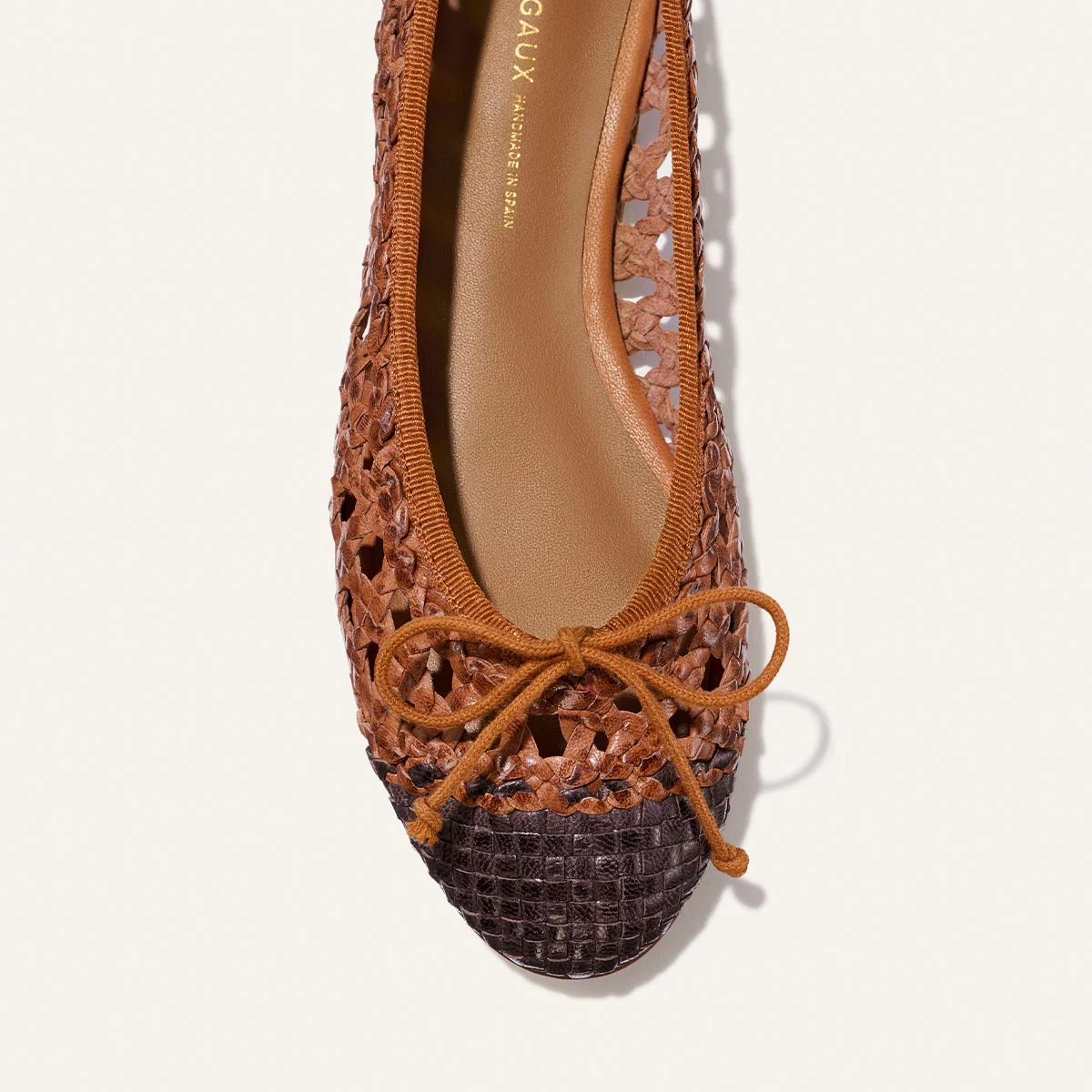 The Demi - Saddle and Espresso Woven Leather - Image 6