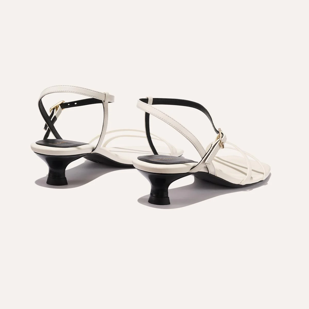 The Dylan Sandal - Ivory Nappa - Image 4
