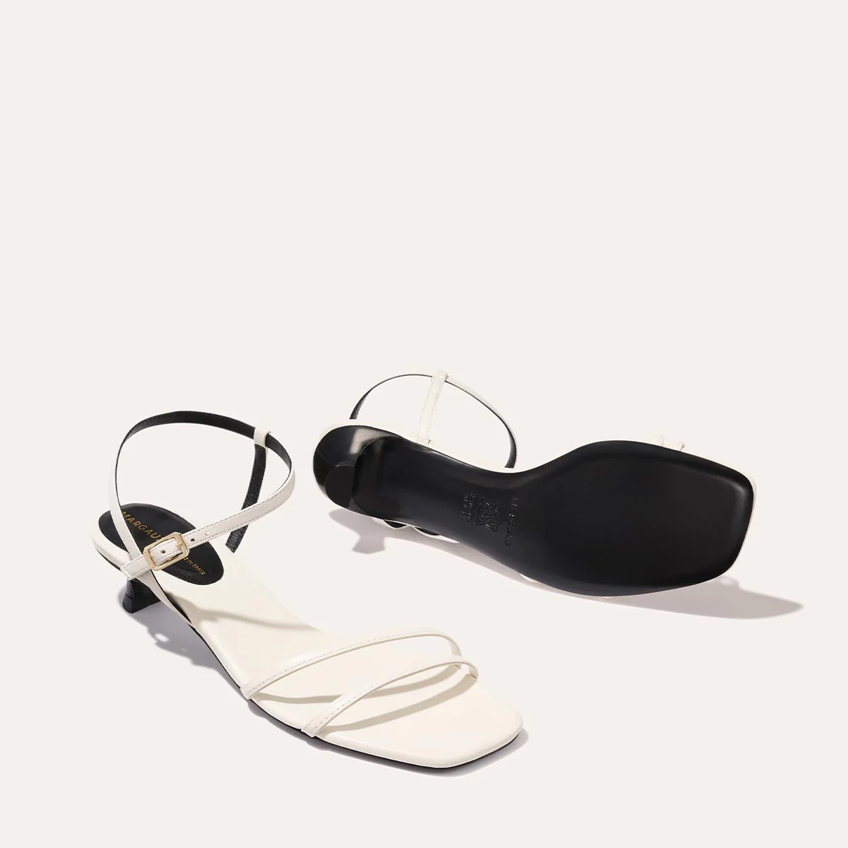 The Dylan Sandal - Ivory Nappa - Image 5