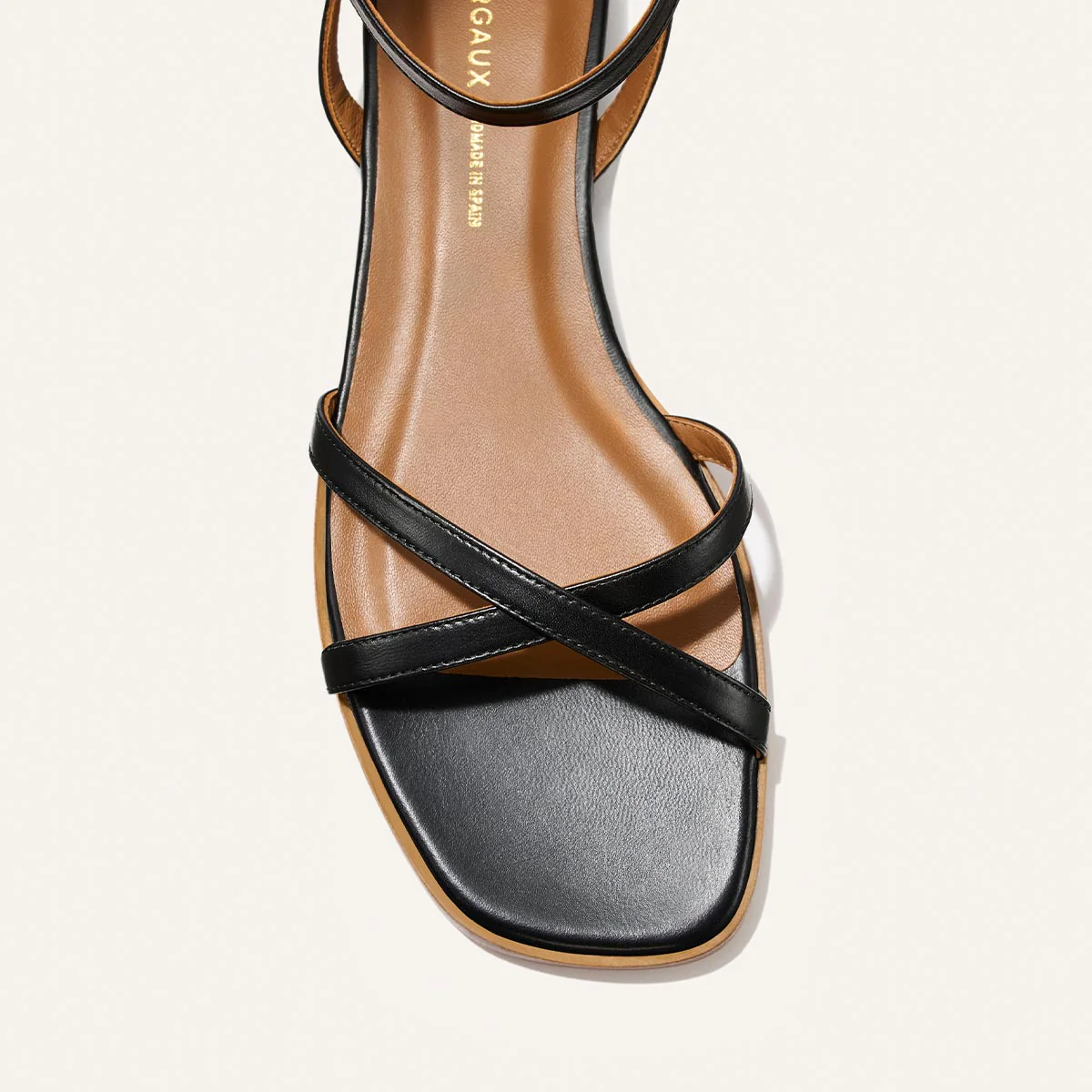The Flat Sandal - Black Nappa - Image 3