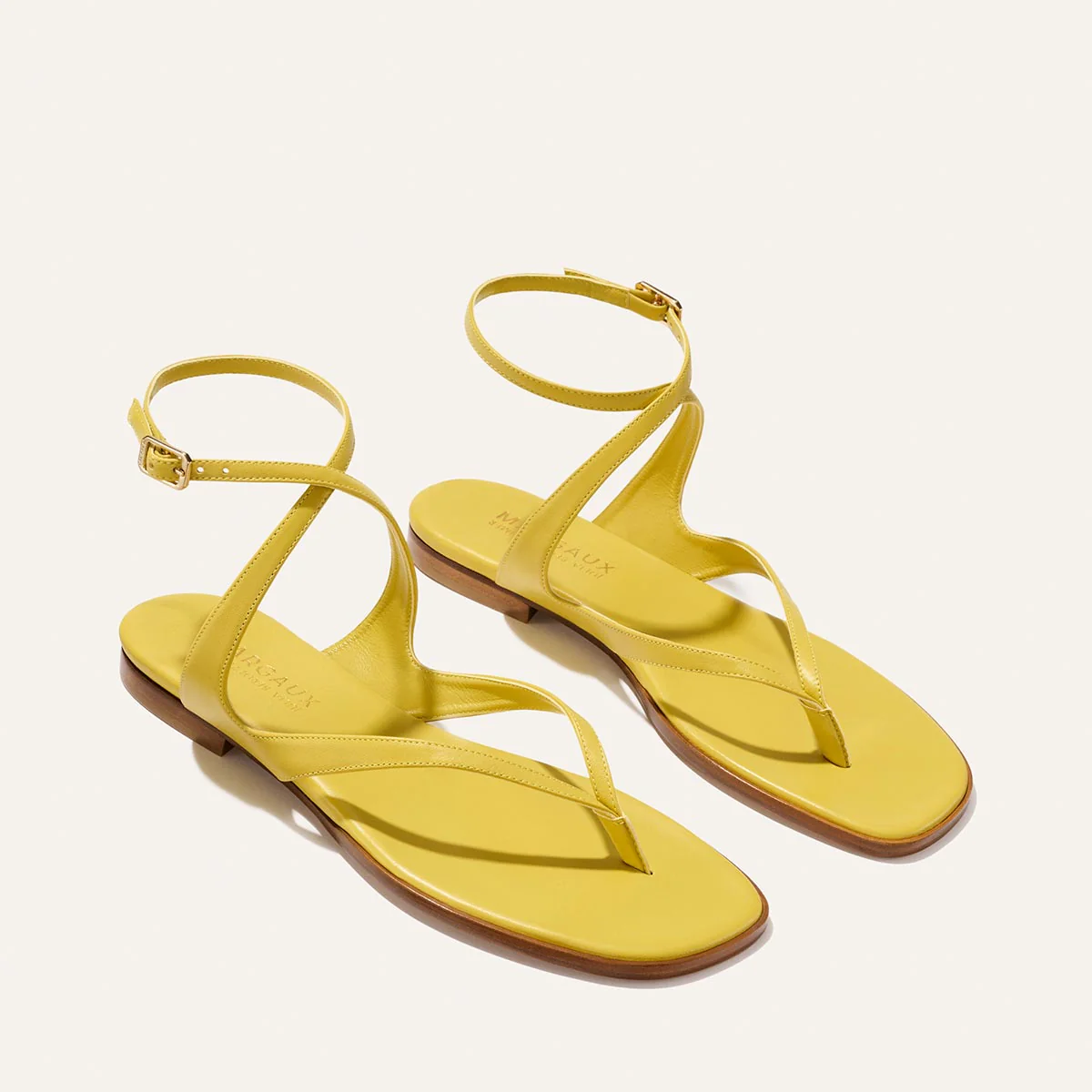 The Palermo Sandal - Chartreuse Nappa - Image 3