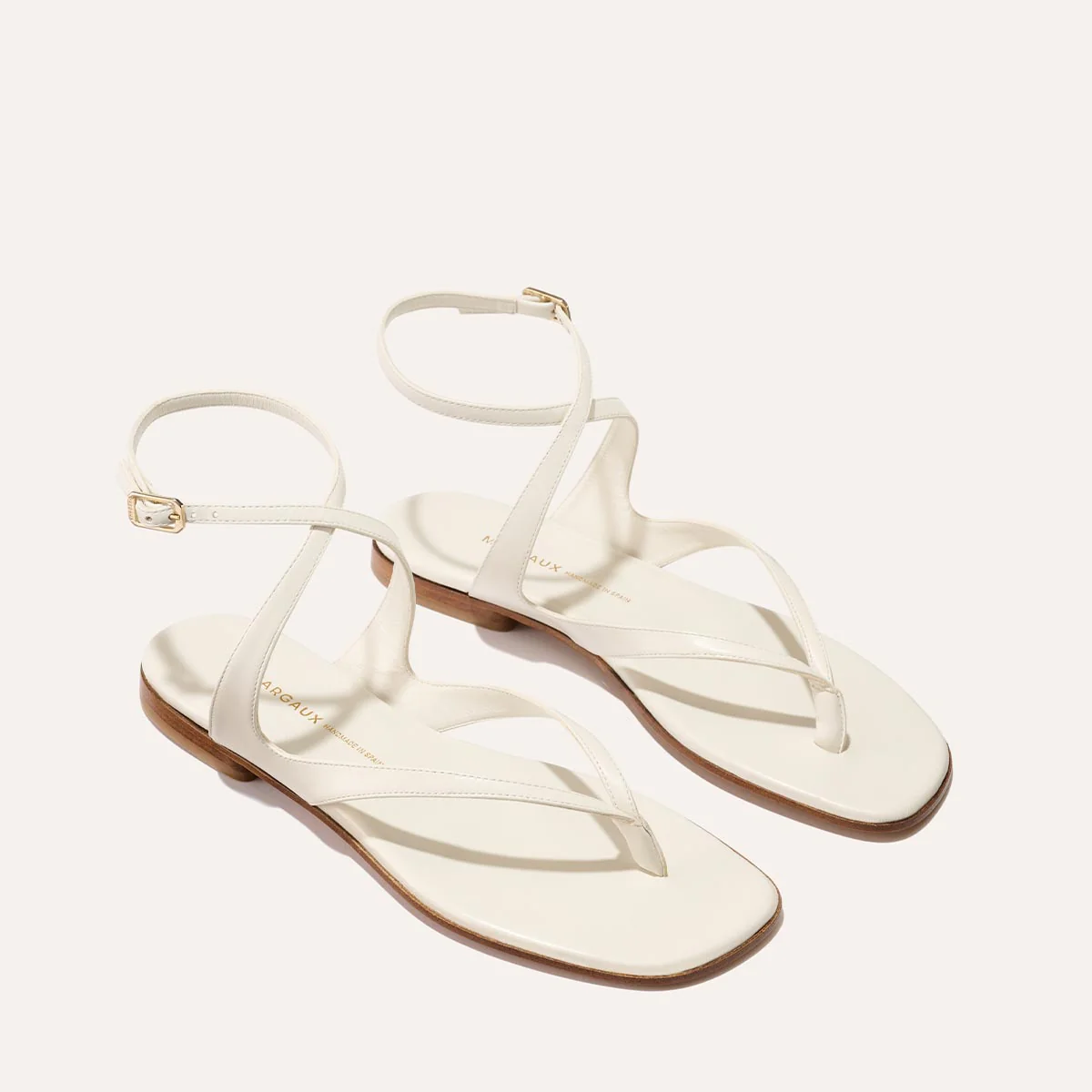 The Palermo Sandal - Ivory Nappa - Image 3