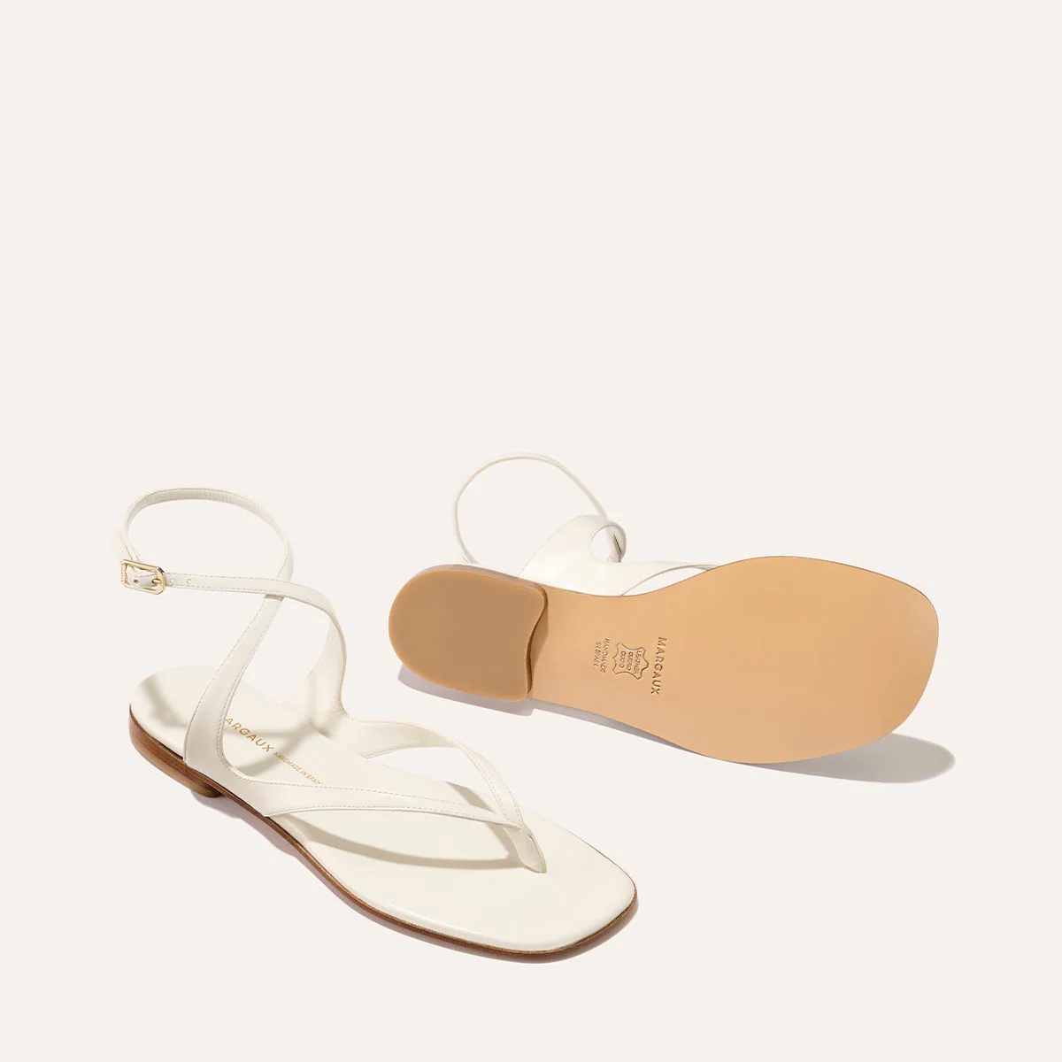 The Palermo Sandal - Ivory Nappa - Image 5