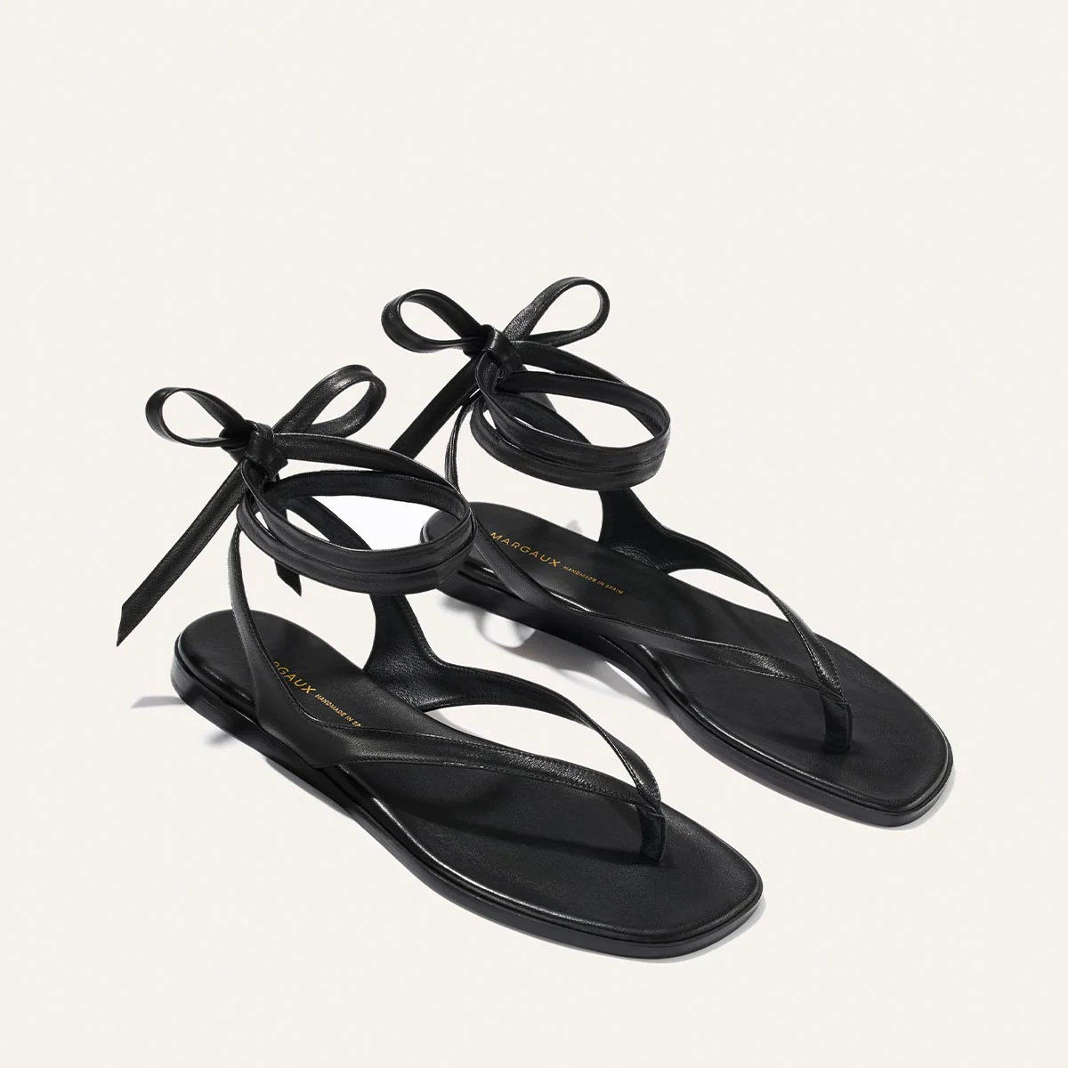 The Palermo Wrap Sandal - Black Nappa - Image 3