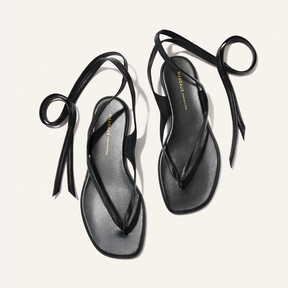 The Palermo Wrap Sandal - Black Nappa - Image 4