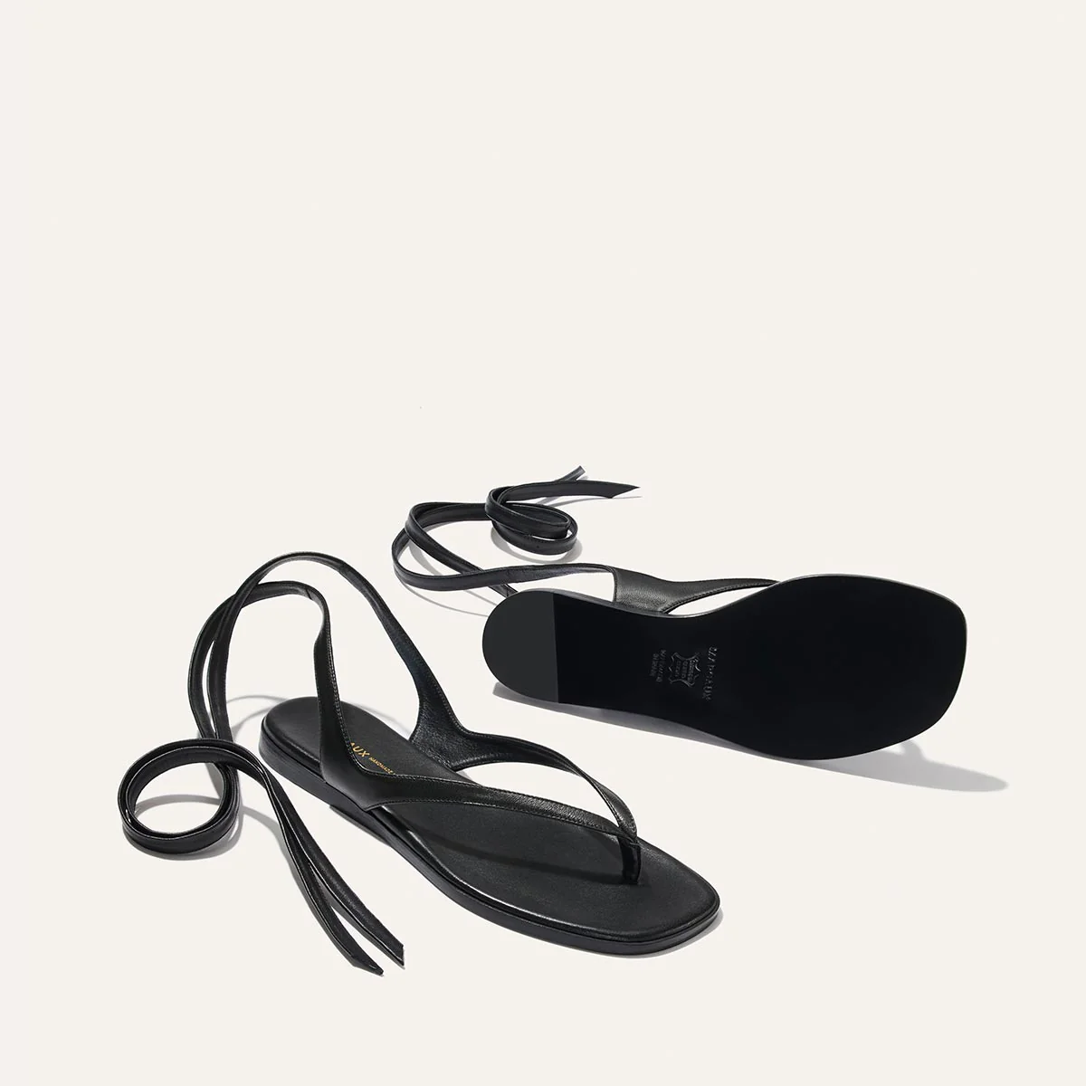 The Palermo Wrap Sandal - Black Nappa - Image 5