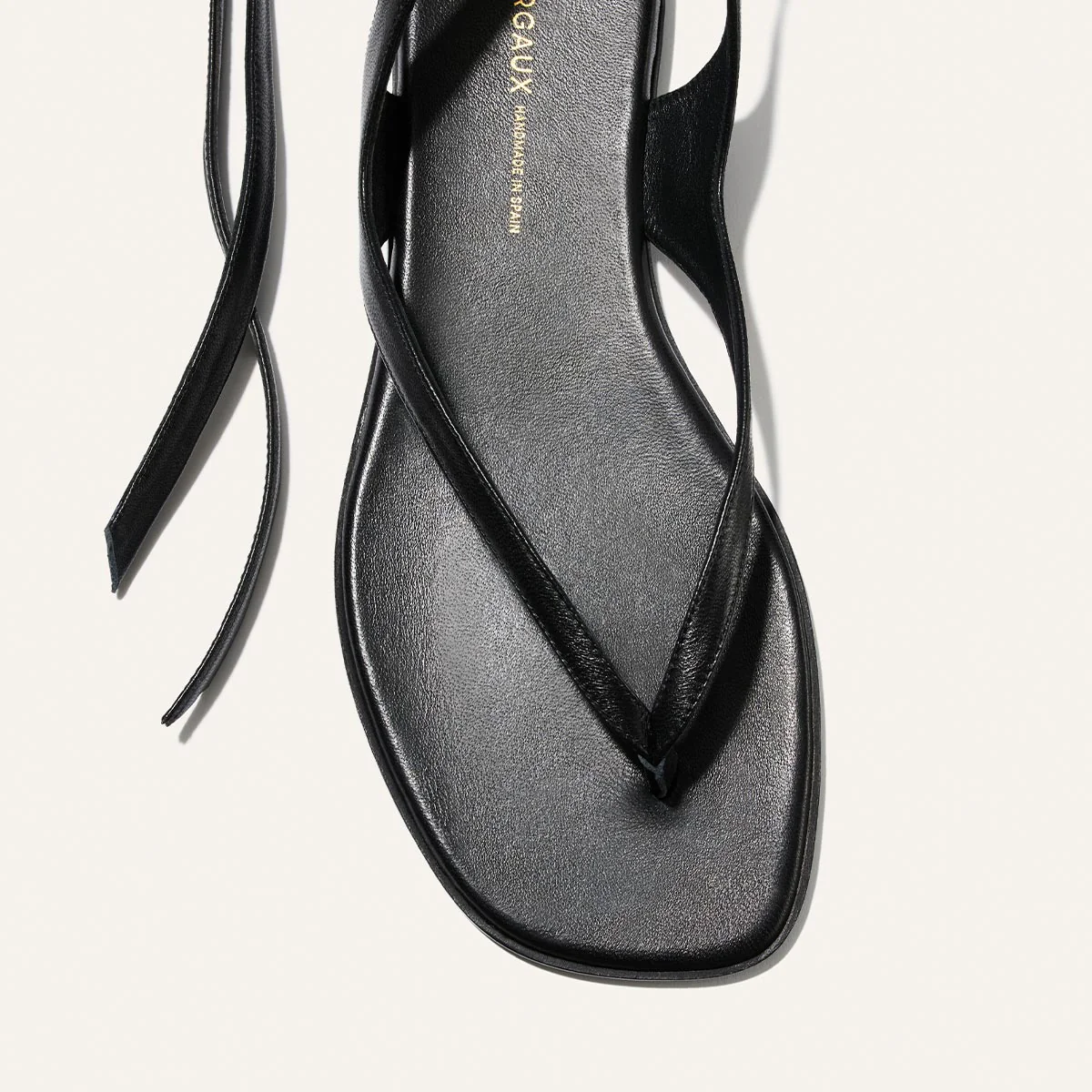 The Palermo Wrap Sandal - Black Nappa - Image 6