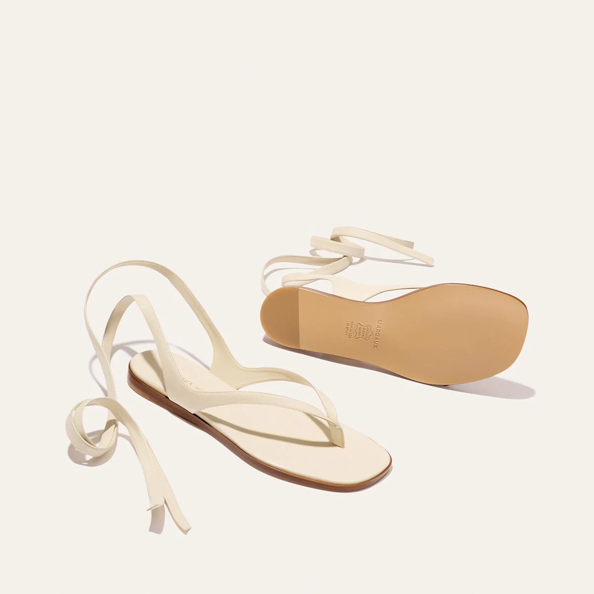 The Palermo Wrap Sandal - Ivoire Nappa - Image 5