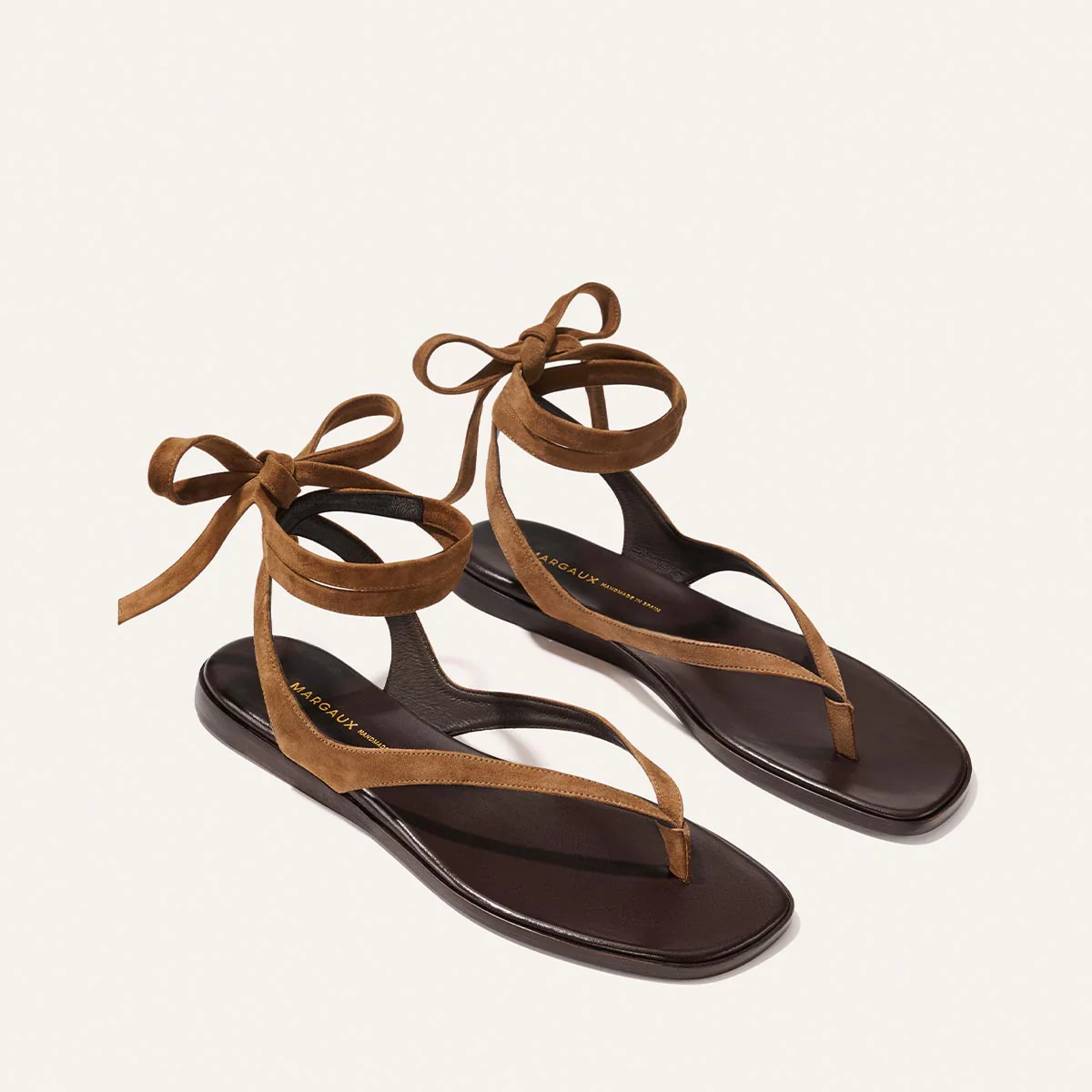 The Palermo Wrap Sandal - Nutmeg Suede - Image 3
