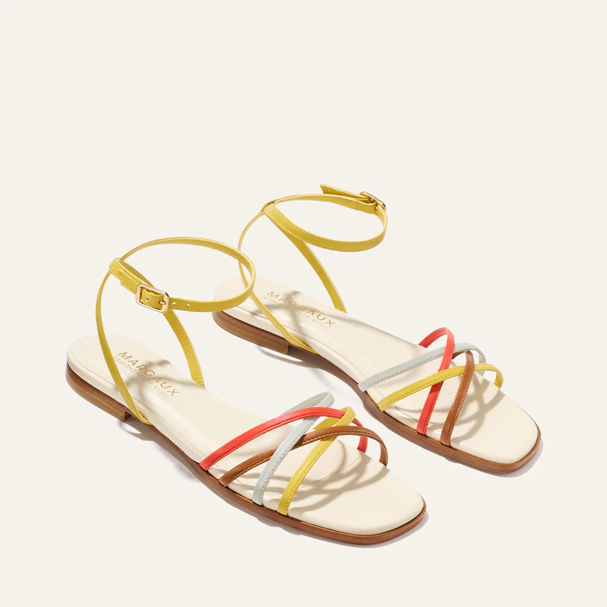 The Paros Sandal - Cotton and Multicolor Nappa - Image 3