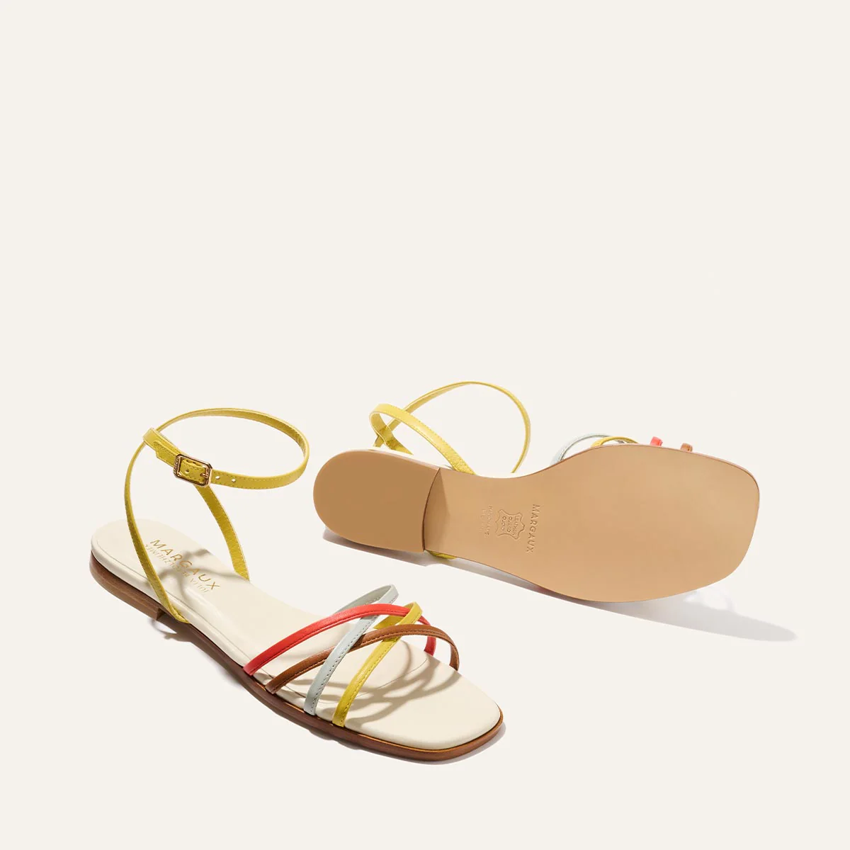 The Paros Sandal - Cotton and Multicolor Nappa - Image 5