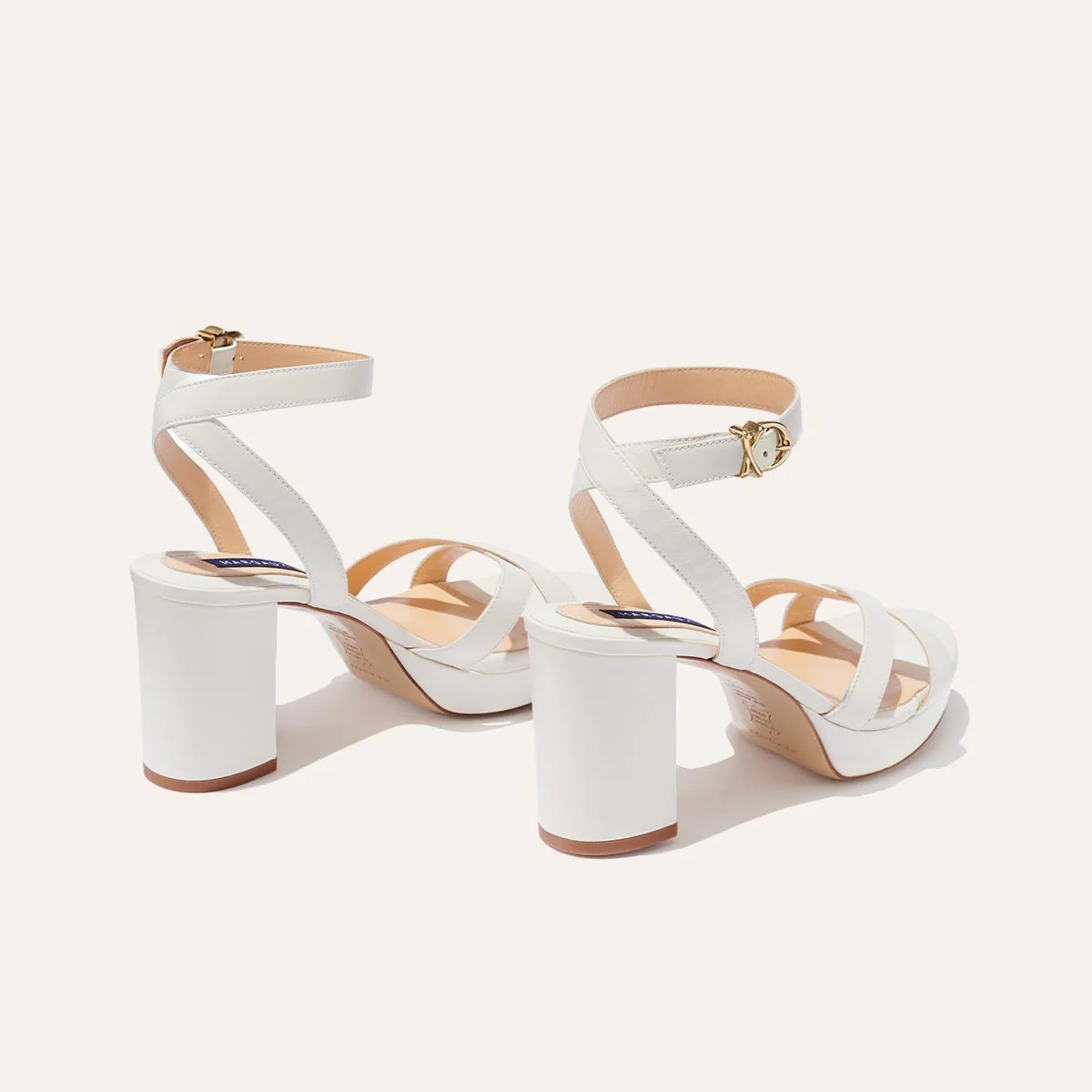 The Platform Sandal - Ivory Nappa - Image 3