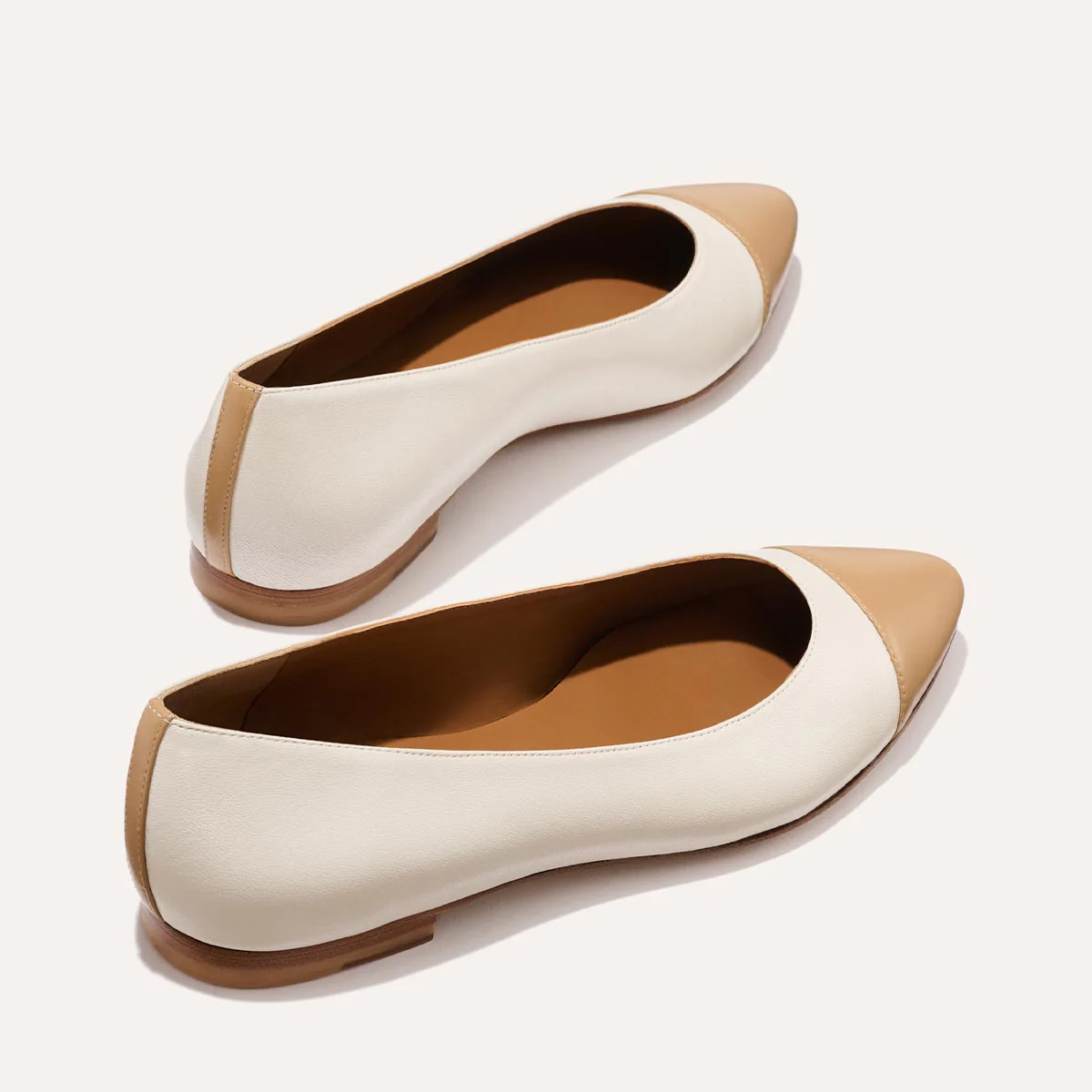 The Pointe - Ivory and Toffee Nappa - Image 5