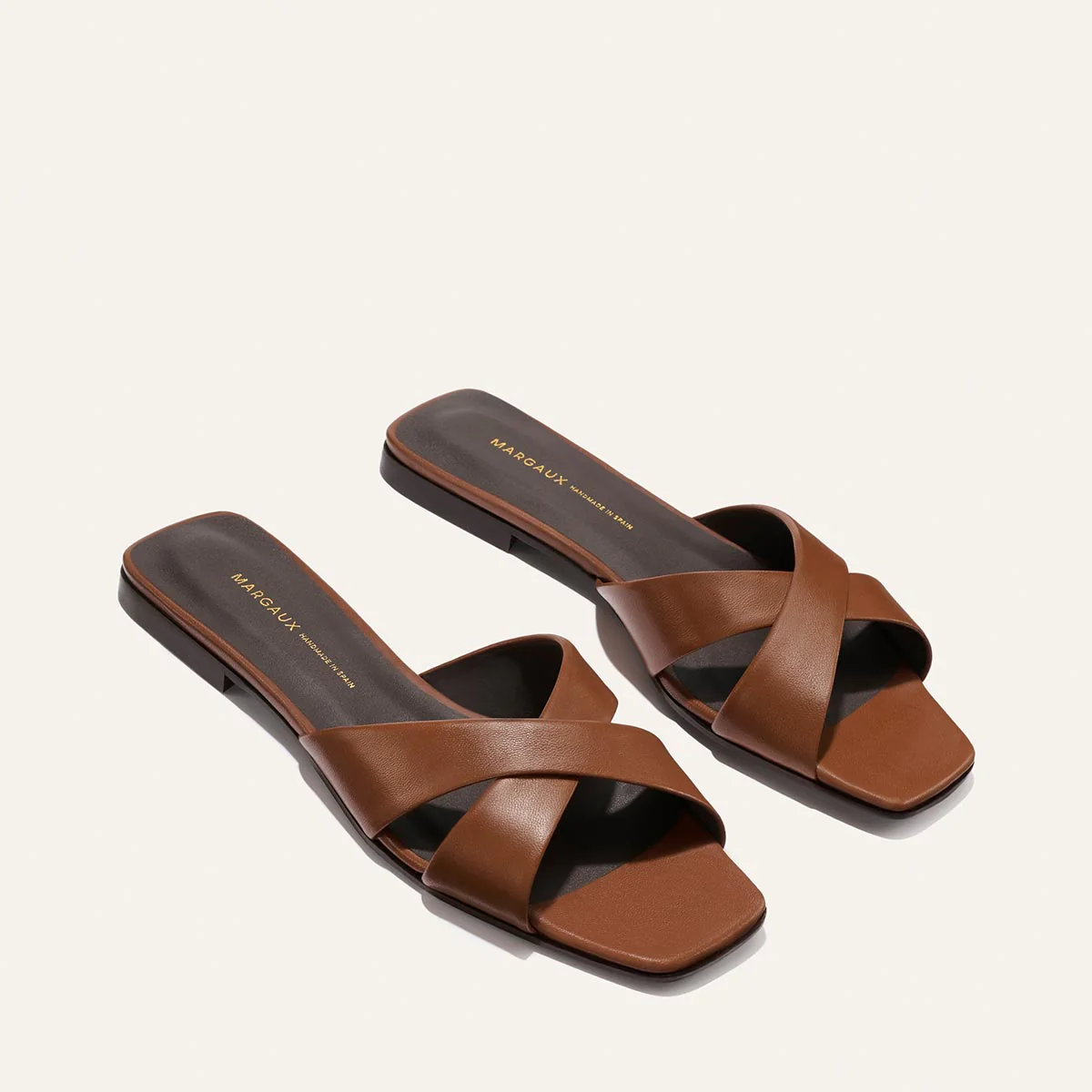 The Selene Flat Sandal - Cognac Nappa - Image 3