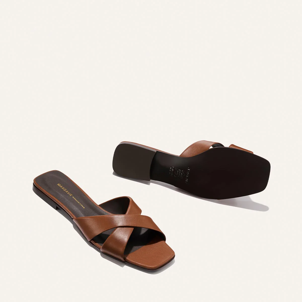 The Selene Flat Sandal - Cognac Nappa - Image 5