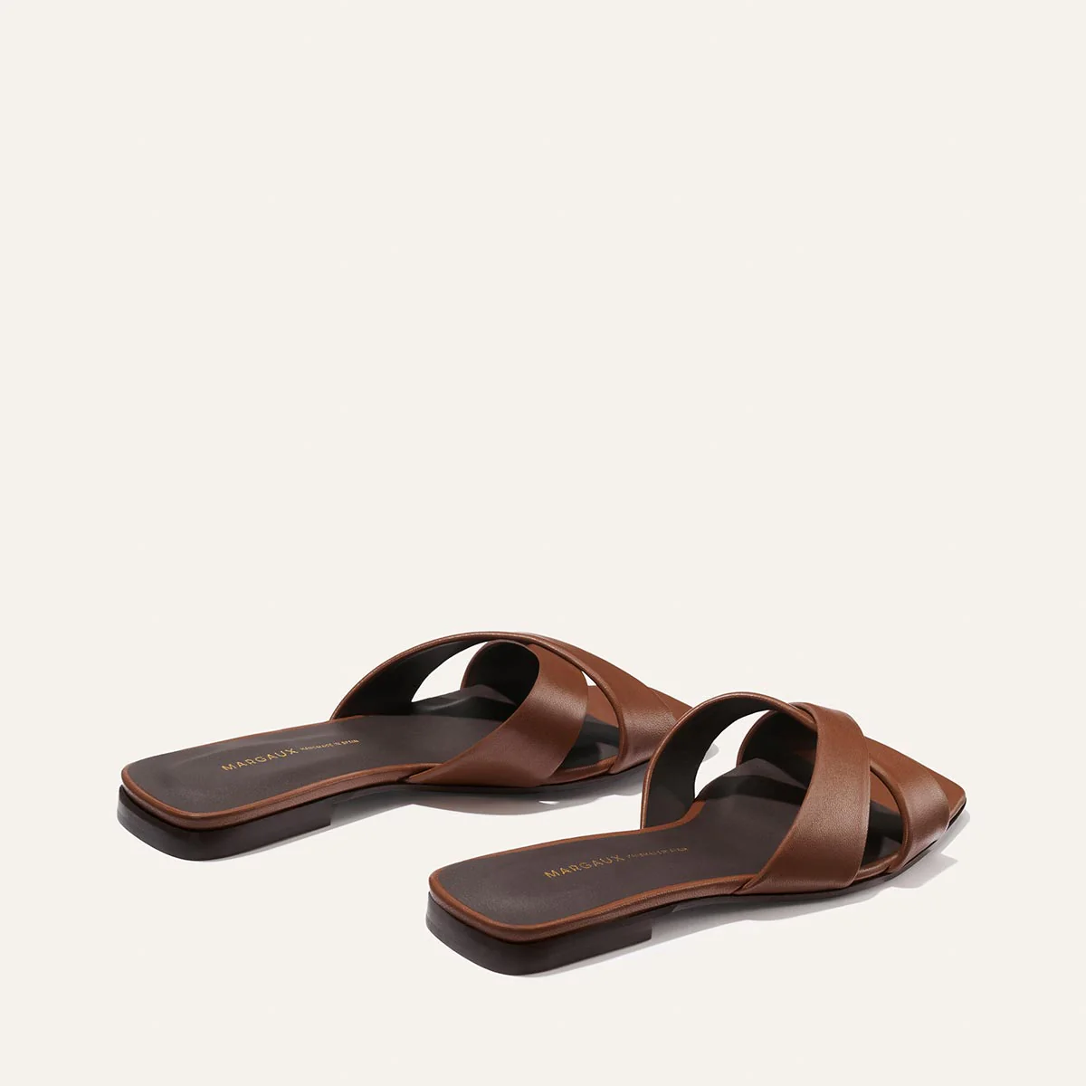 The Selene Flat Sandal - Cognac Nappa - Image 6