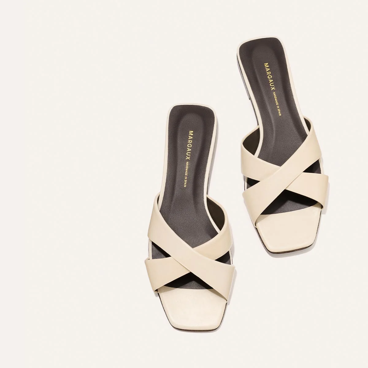 The Selene Flat Sandal - Ivoire Nappa - Image 3