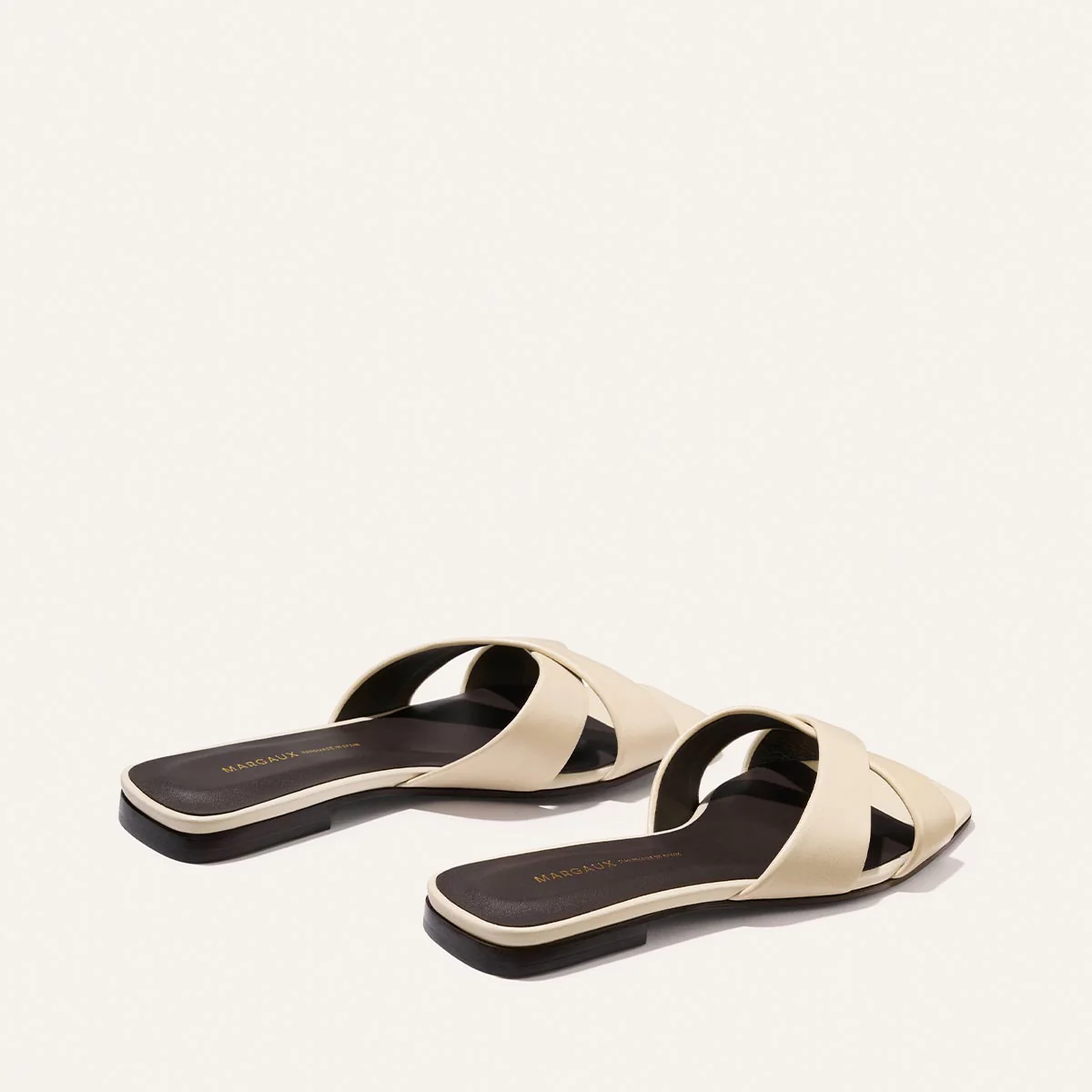 The Selene Flat Sandal - Ivoire Nappa - Image 5