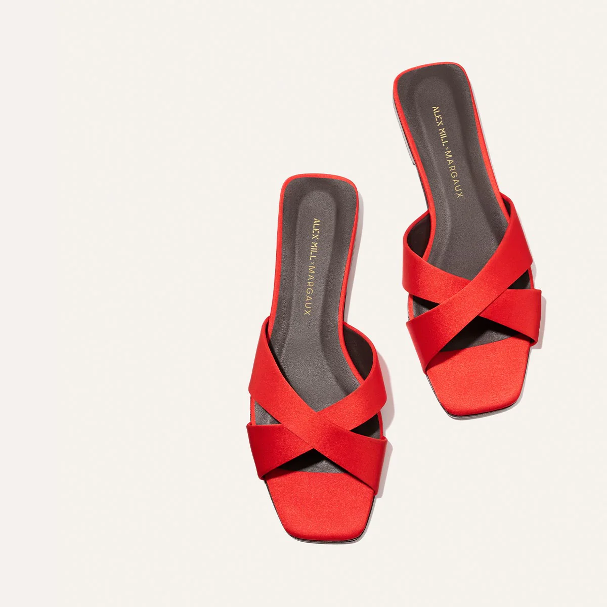 Alex Mill x Margaux: The Selene Flat Sandal - Poppy Satin - Image 4