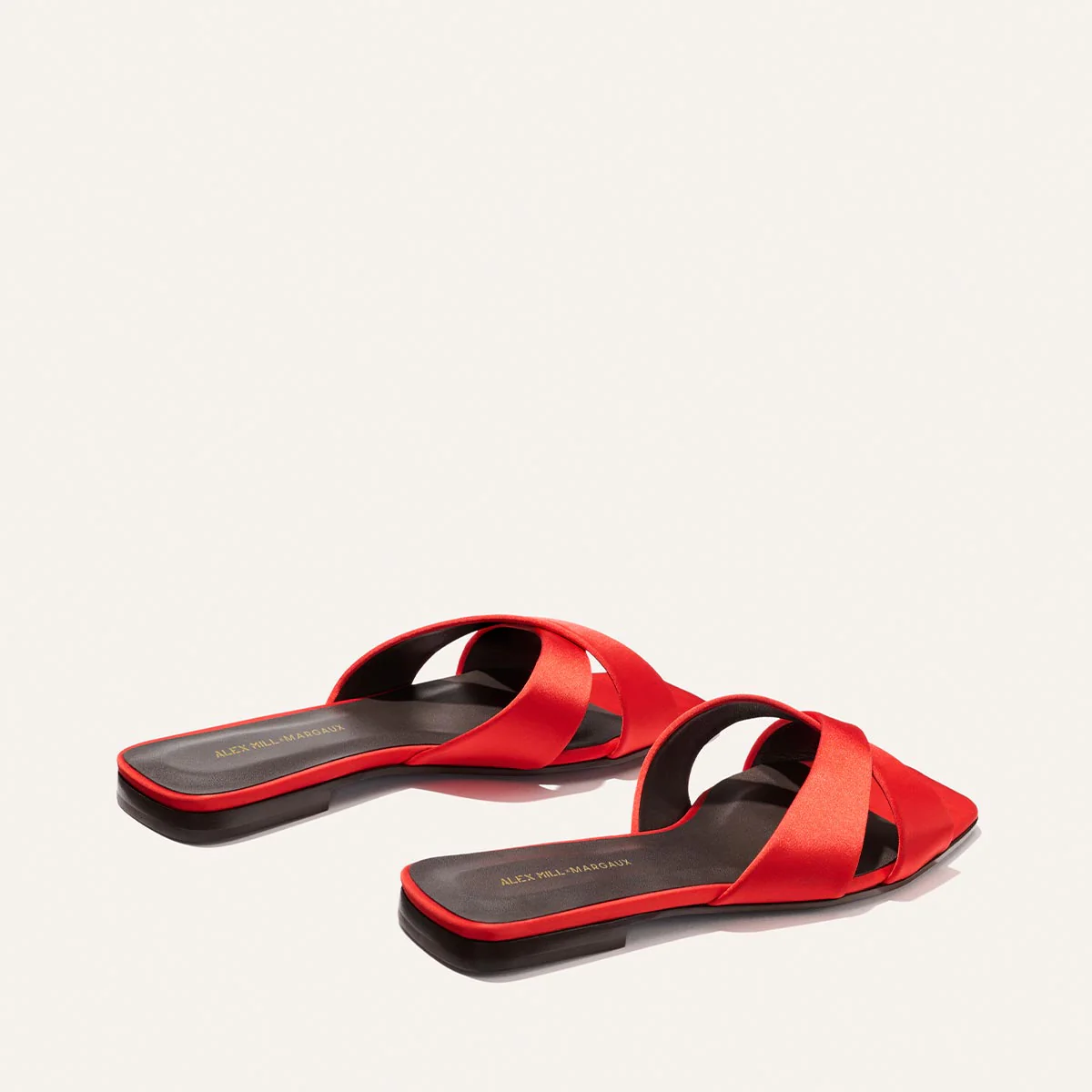Alex Mill x Margaux: The Selene Flat Sandal - Poppy Satin - Image 6