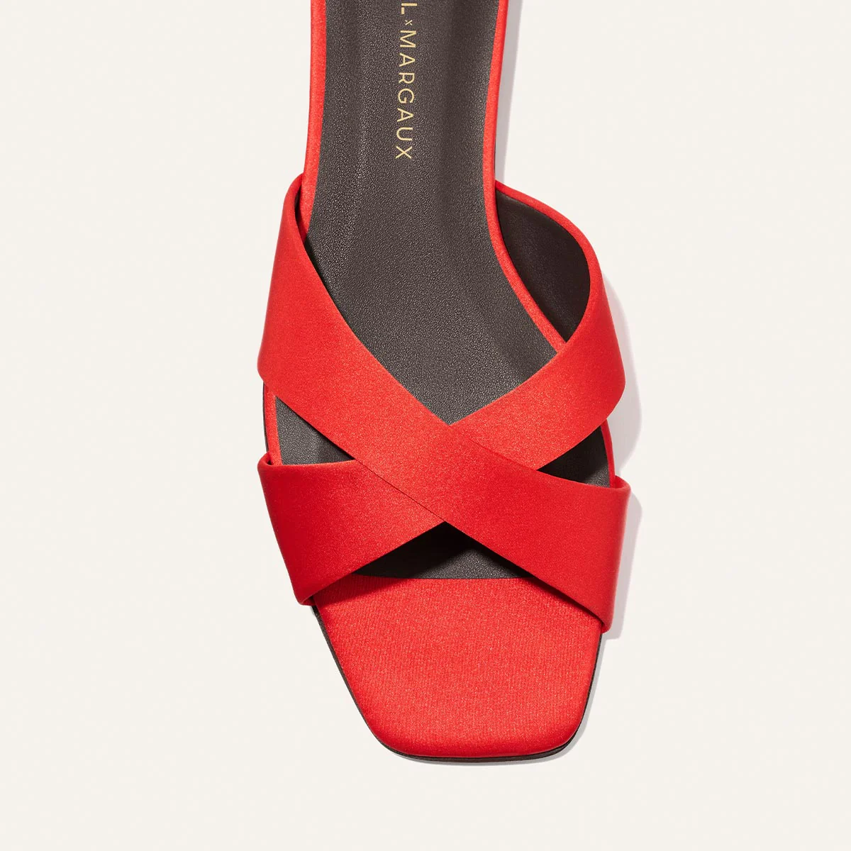Alex Mill x Margaux: The Selene Flat Sandal - Poppy Satin - Image 7