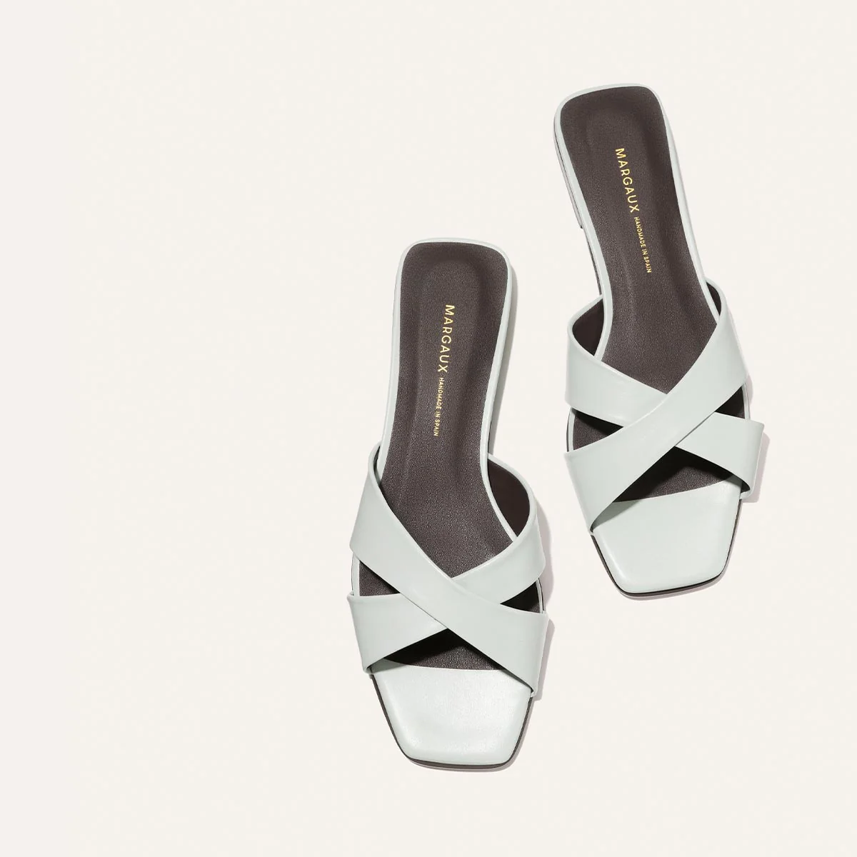 The Selene Flat Sandal - Sky Nappa - Image 3
