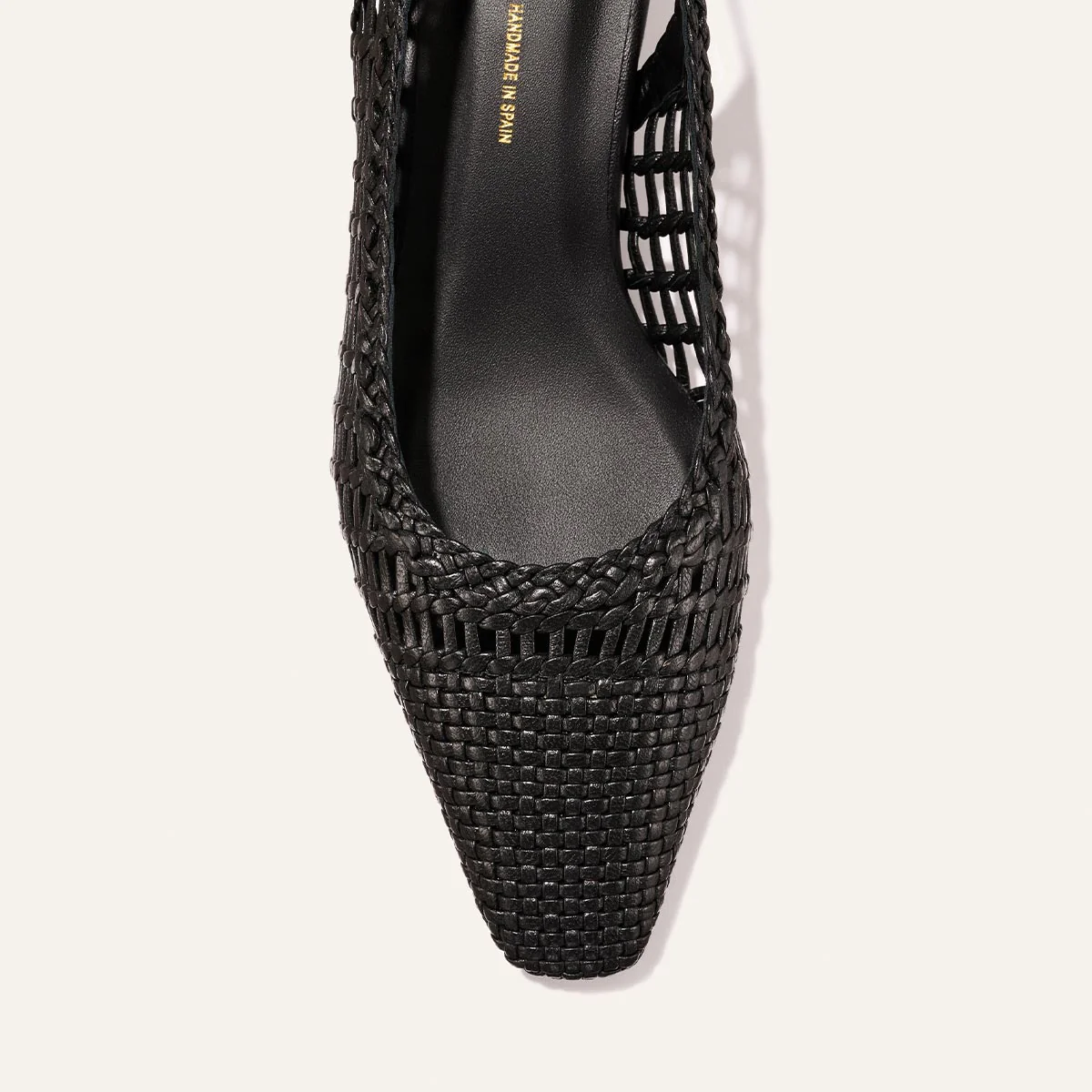 The Sofia Sling - Black Woven Leather - Image 7
