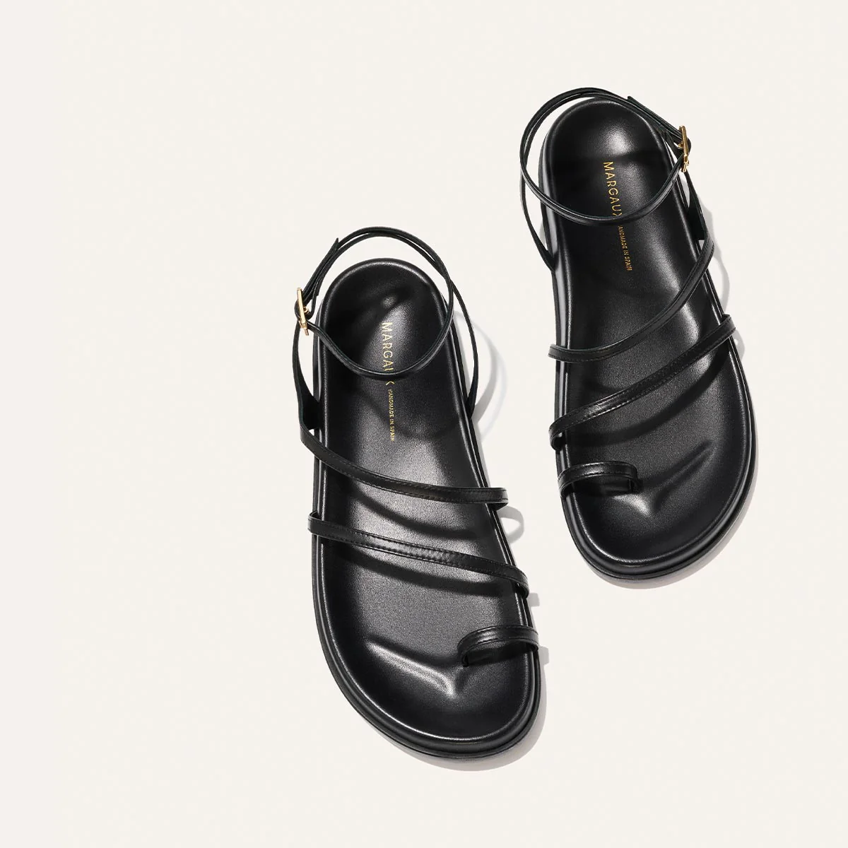 The Vesta Sandal - Black Nappa - Image 5