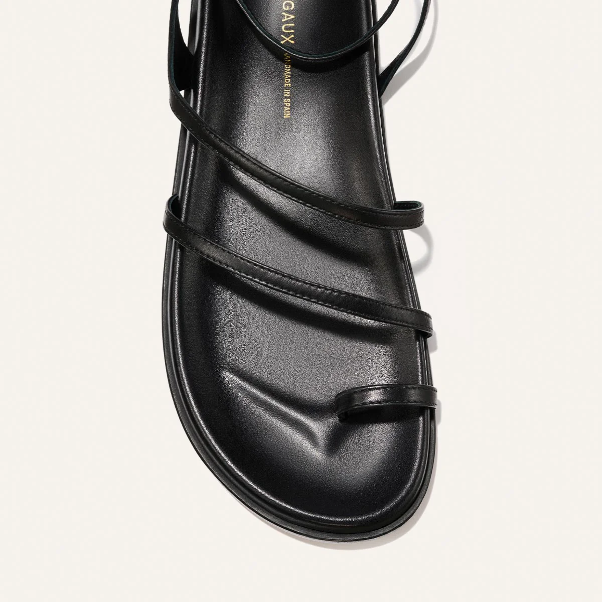 The Vesta Sandal - Black Nappa - Image 6
