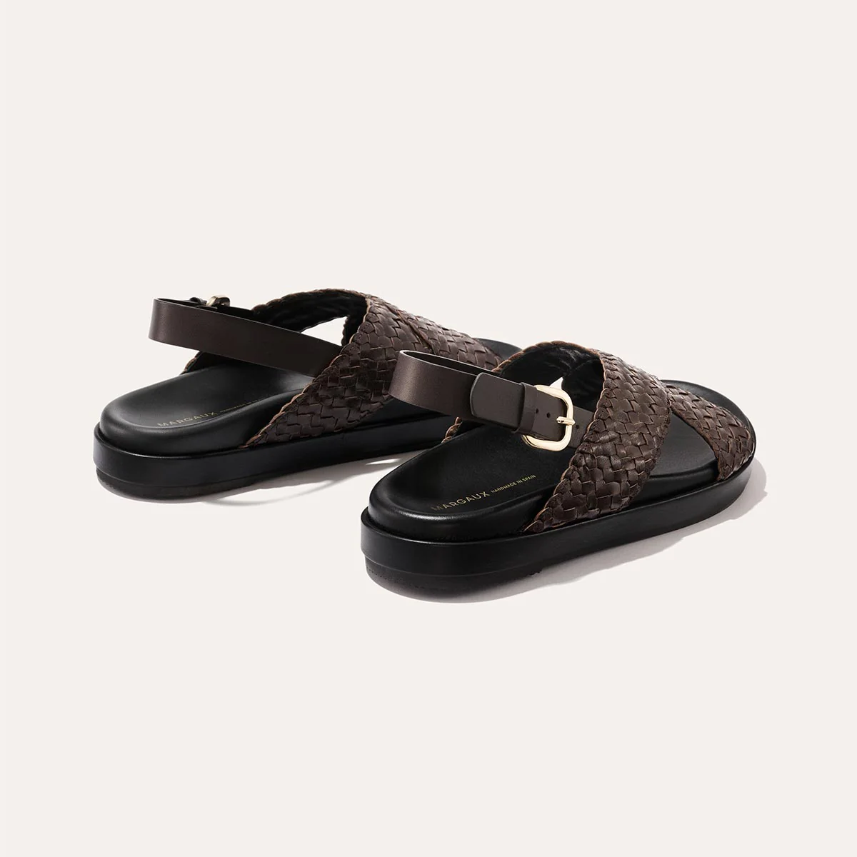 The Petra Sandal - Espresso Woven Leather - Image 4