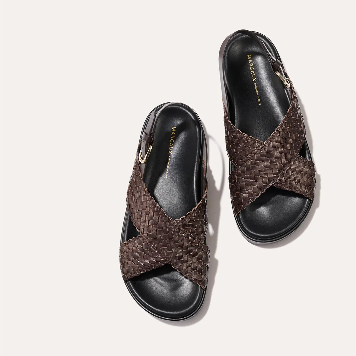 The Petra Sandal - Espresso Woven Leather - Image 5