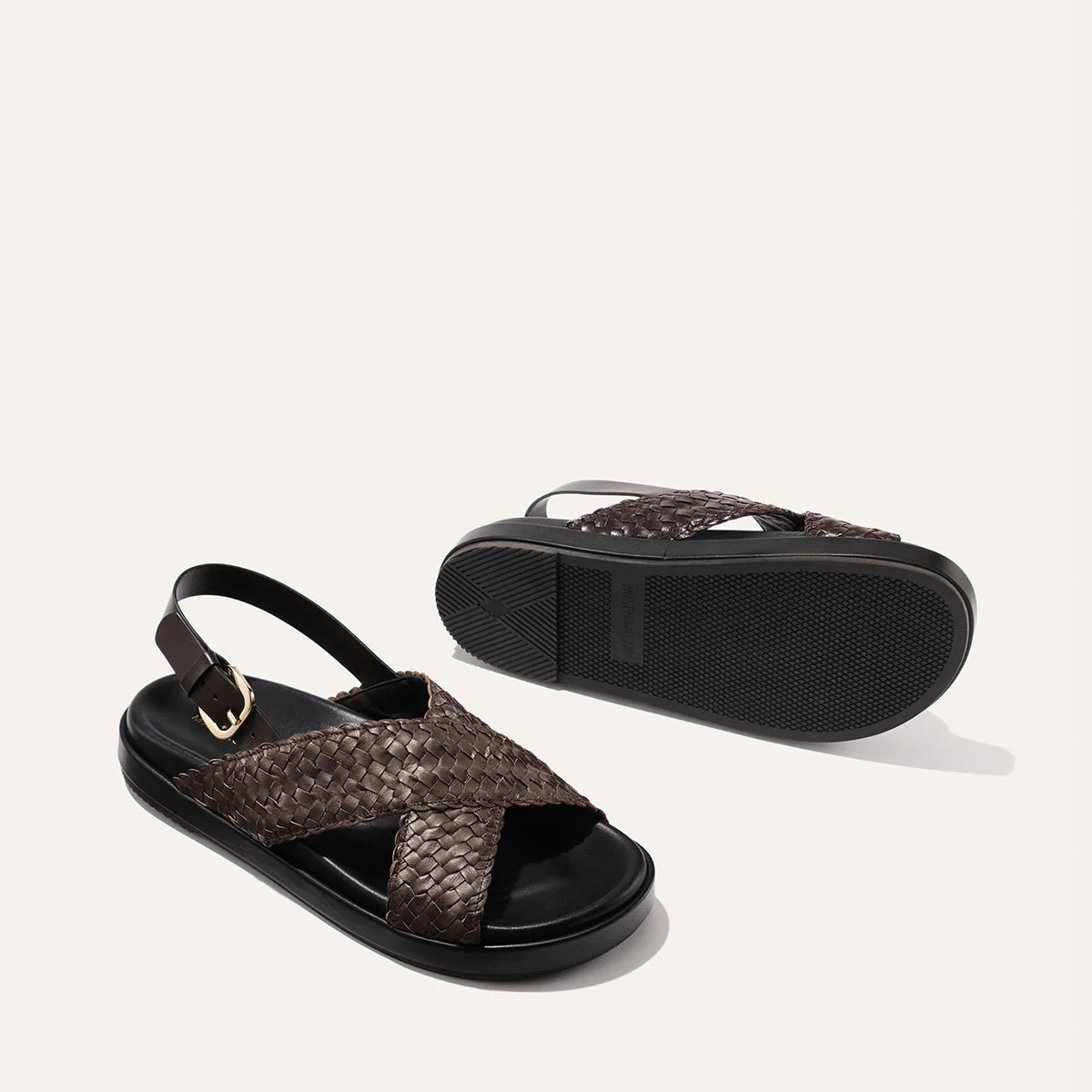 The Petra Sandal - Espresso Woven Leather - Image 6
