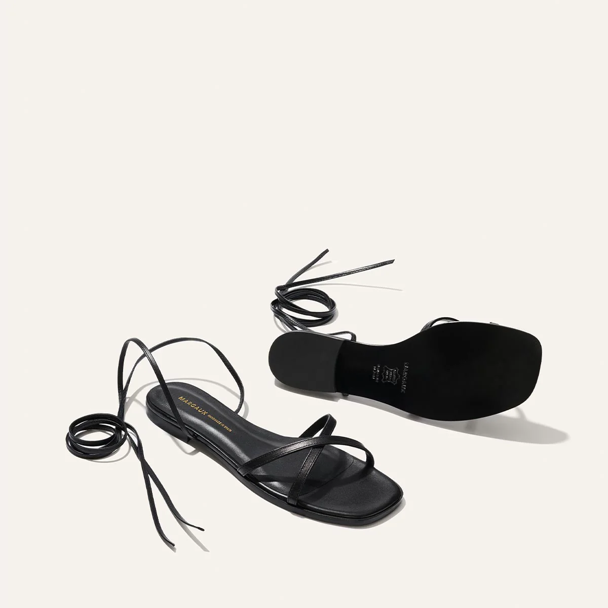 The Wrap Sandal - Black Nappa - Image 4
