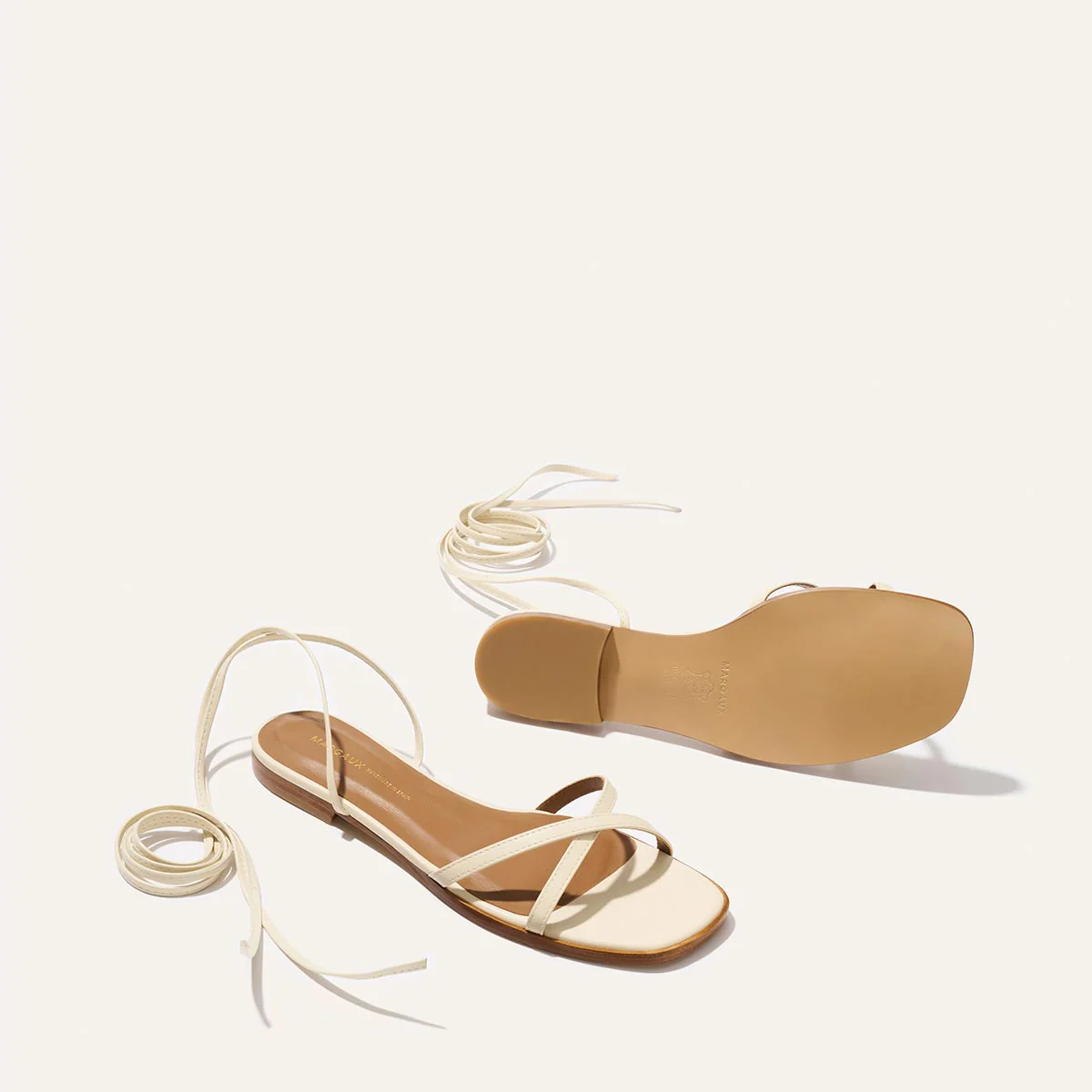 The Wrap Sandal - Ivoire Nappa - Image 3